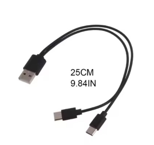 SHORT (8") Dual Charging Cable for Acorn and Speaker